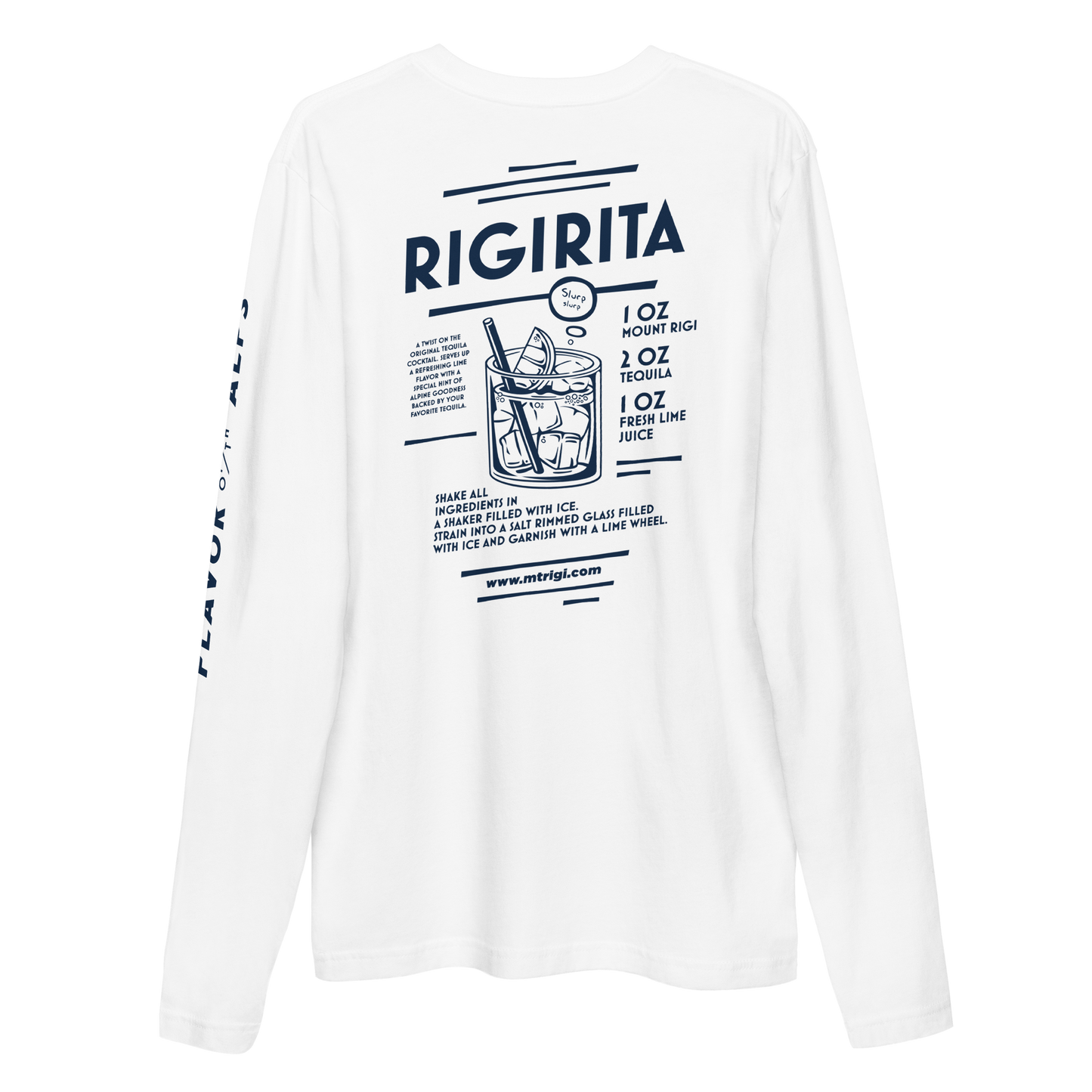 Mount Rigi Long Sleeve Crew Tee, white