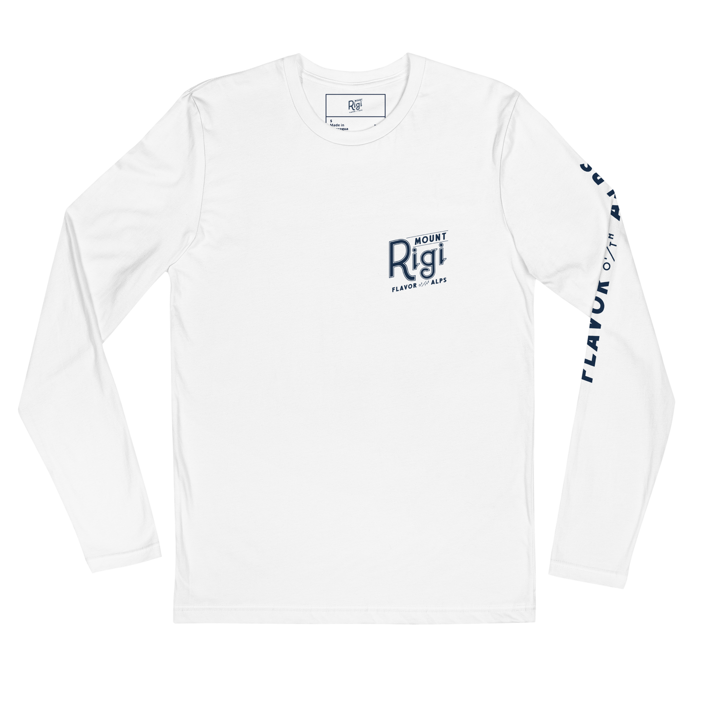 Mount Rigi Long Sleeve Crew Tee, white
