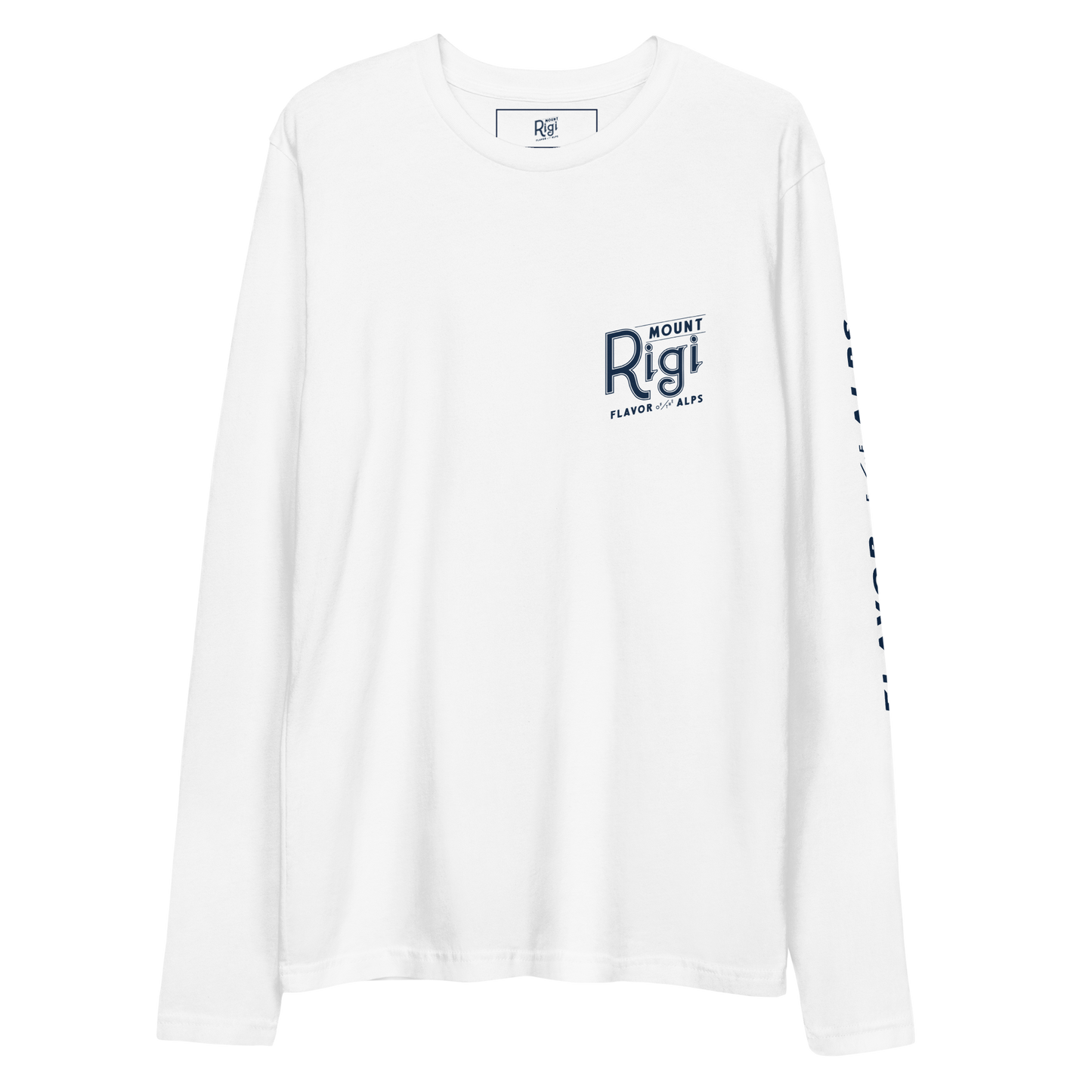 Mount Rigi Long Sleeve Crew Tee, white